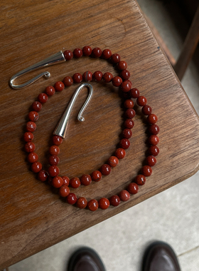 朱砂项链本命年紫金砂塔链女款毛衣链送妈妈链新年礼物小众串珠链