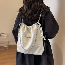 Honeyteak Home Original small crowdsourced Summer Package Women 2023 new chain drawing rope small backpack fashion texture Double shoulder bag