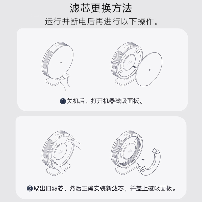 适配小米米家桌面空气净化器滤芯过滤网除PM2.5吸附甲醛二手烟 - 图1