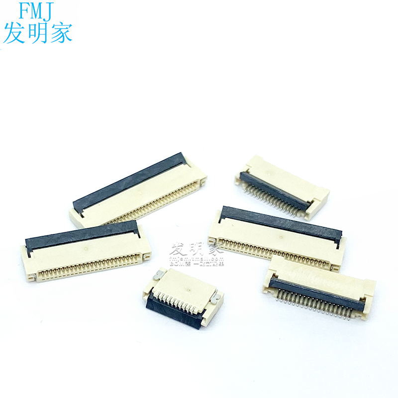 FPC前插后掀 后翻盖双面上下接 0.5MM 4P6P10P20P24P30 40 50 60P