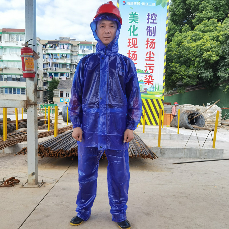 牛筋海胶套装雨衣/分体雨衣雨裤/进口PVC海胶布/摩托车捕鱼套装-图2