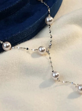 2025新款爆款气质优雅满天星项链轻奢小众设计珍珠锁骨链春夏颈链