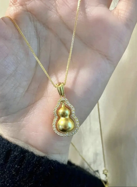 新中式宫廷风点钻转动葫芦项链女精致时来运转锁骨链春夏新款吊坠