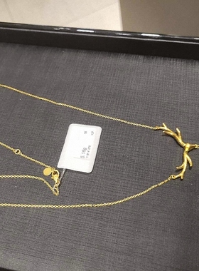 【发财有鹿】22K金ing鹿头流苏项链女一鹿有你纯银鹿角圣诞礼物潮