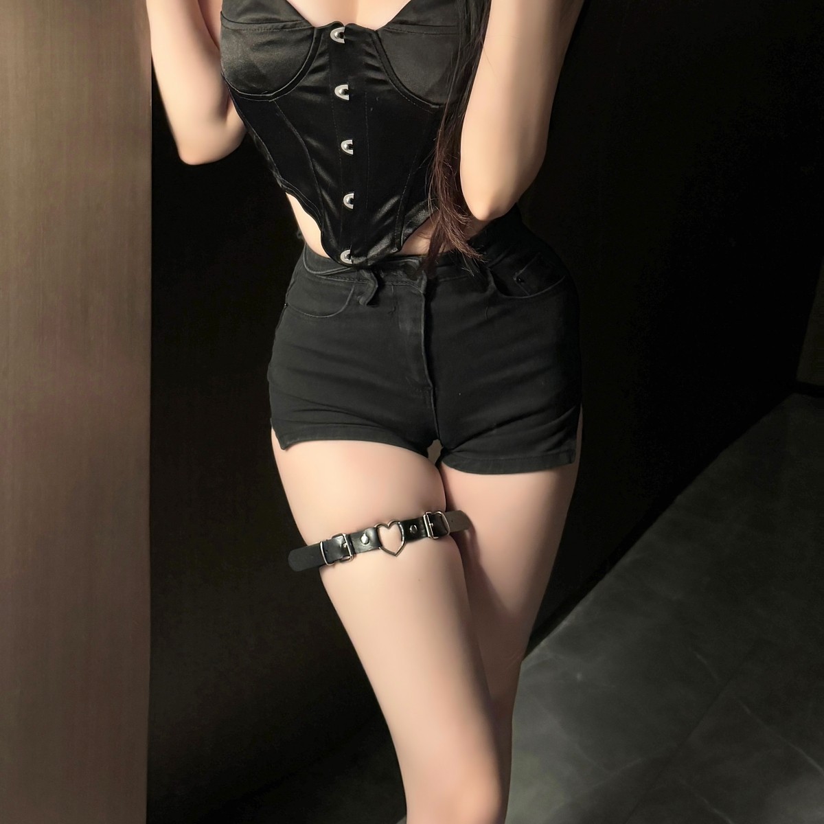 爱心暗黑风朋克jk皮带腿环女性感大腿饰品辣妹绑带腿链子配饰装饰,淘宝优惠券,粉丝福利购,淘宝优惠卷