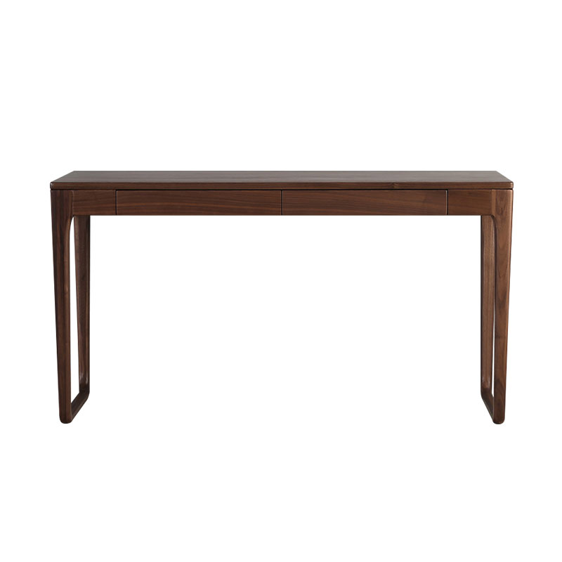 柳田北欧简约现代黑胡桃木书桌日式写字台书房办公桌樱学习桌家用 - 图3