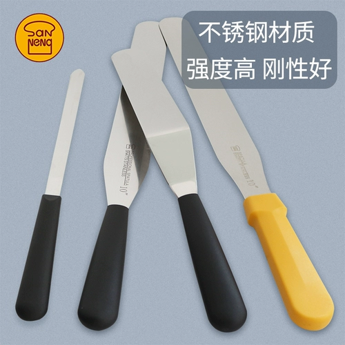 Sanneng выпечка 8/10 дюйма декоративный торт, сглаживающий кремовый скребок для скребки из нержавеющей стали отчаяния SN4778