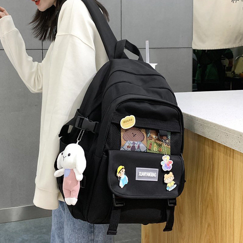 书包女日系中学生初中生韩版原宿ulzzang学院风森系少女ins双肩包