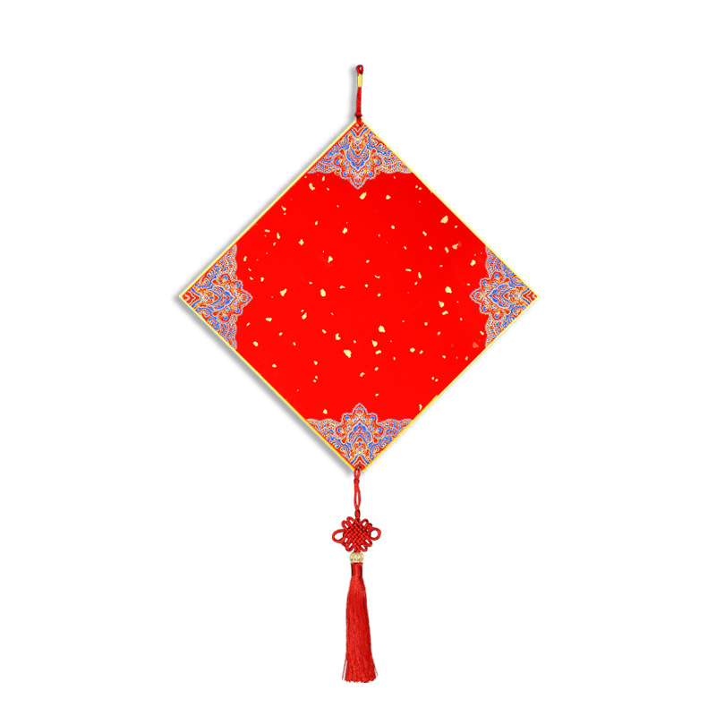 万年红福卡空白手写福字硬卡斗方加厚宣纸灯笼悬挂装饰中国结挂件 - 图3