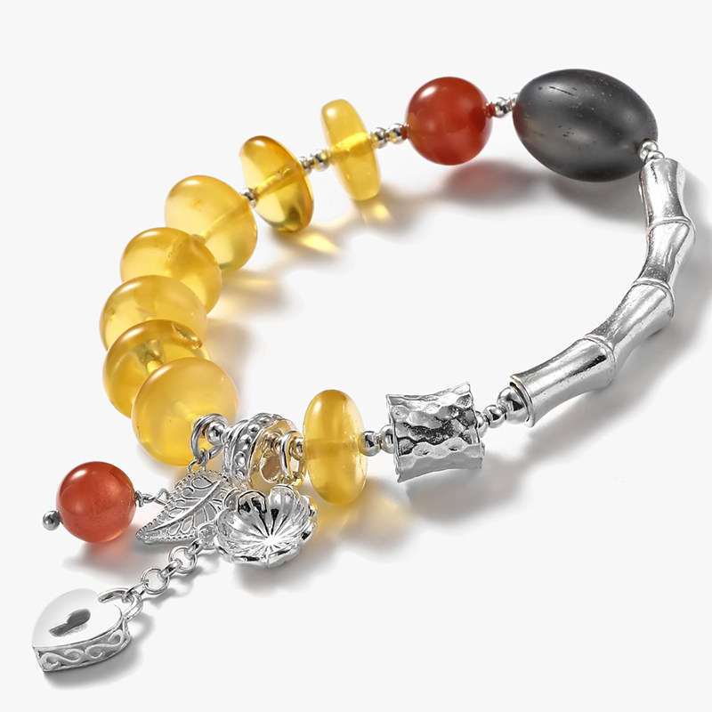 一木一品蜜蜡手串女款老蜜男士手链 一木一品手链