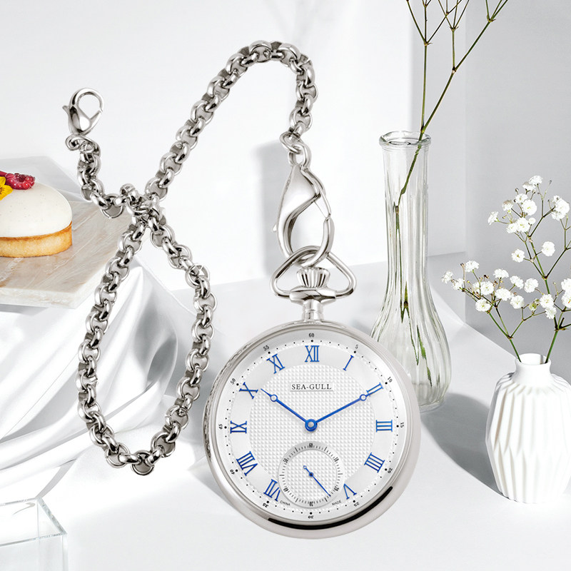 seagull官方正品休闲复古机械男表 海鸥表赢时国产腕表