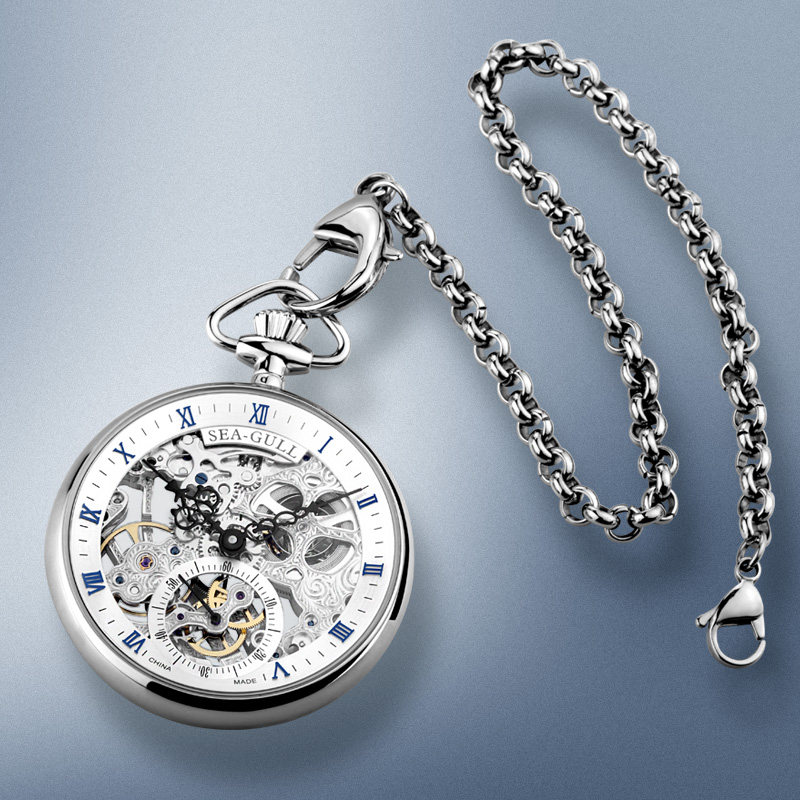 seagull官方正品休闲复古机械男表 海鸥表赢时国产腕表