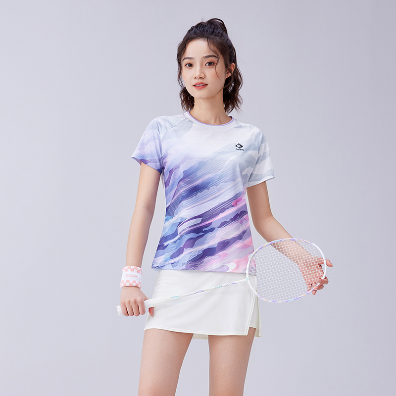 薰风羽毛球服女男网球服女短袖速干透气比赛服运动服T恤上衣定制 - 图0