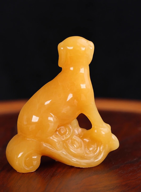 天然玉石狗摆件家居装饰品工艺品