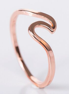 大波浪戒指激光切割指环跨境首