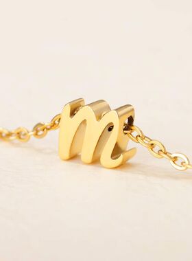 速卖通新款小写字母项链空心项链