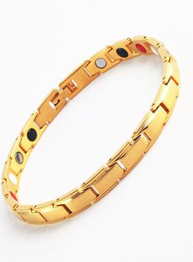 欧美跨境磁性磁石钛锗手链男女