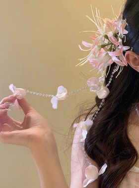花落知多少森系仙美花朵发夹春季