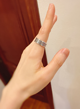 925泰国纯银泰式手工素银戒指男女情侣对戒小众设计高级感吊坠