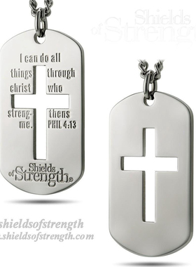 美国正品项链男士狗牌钛钢装饰