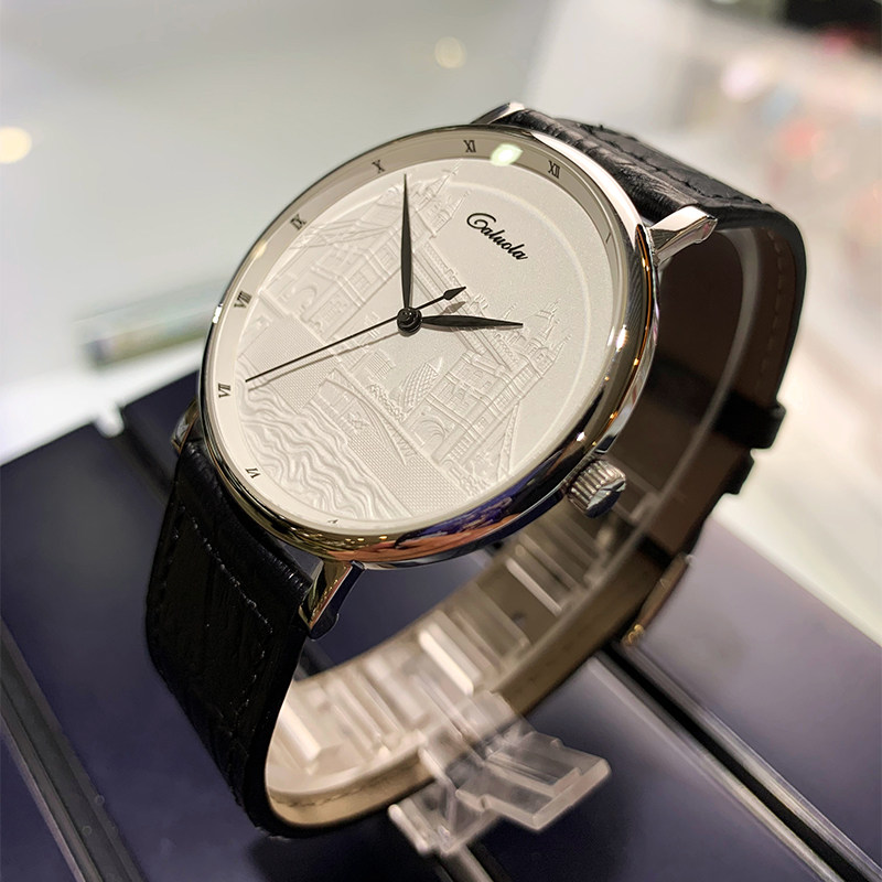 卡罗莱超薄皮带潮流十大学生男表 caluola贝安加国产腕表