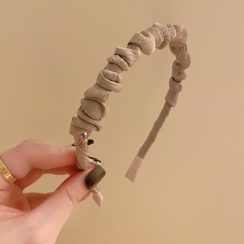 轻奢高级感流光褶皱细发箍女2023新款复古优雅气质头箍压发头饰,淘宝优惠券,粉丝福利购,淘宝优惠卷