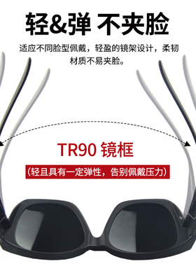 近视专用太阳镜套镜戴眼镜夹片大框墨镜男偏光防强光夜视开车女