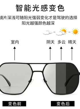偏光太阳镜日夜两用男开车专用