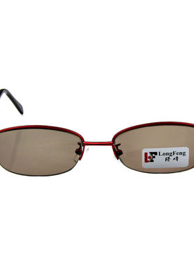 水晶石头太阳眼镜男开车钓鱼半小框方形石头墨镜气质女款妈妈墨镜