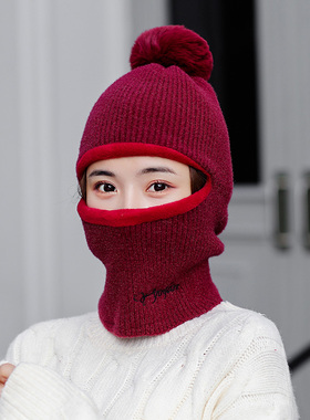 女冬天保暖毛线帽护耳针织帽帽子