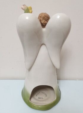 布鲁瓷blue sky出口陶瓷带翅膀女神蝴蝶仙女客厅玄关摆件装饰