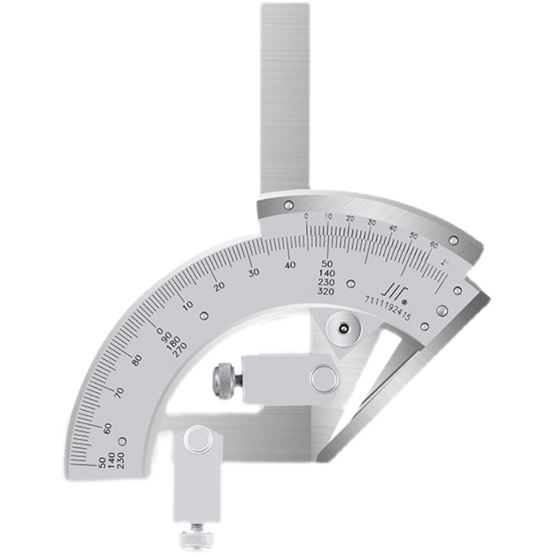 成量游标万能角度尺 0-320度不锈钢量角器带表角度仪角尺测量工具