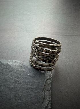 月末魔羯。老银饰。|一圈圈| 老银多层弹簧戒。戒指