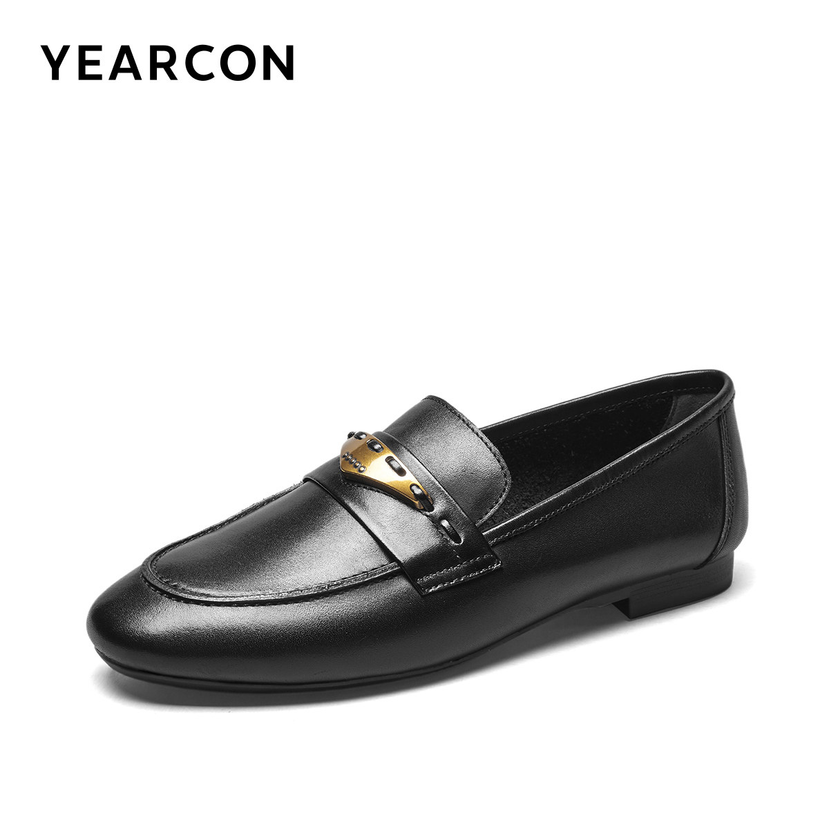 意尔康女鞋2026春季真皮乐福鞋英伦风小皮鞋低跟通勤单鞋配裙子,淘宝优惠券,粉丝福利购,淘宝优惠卷