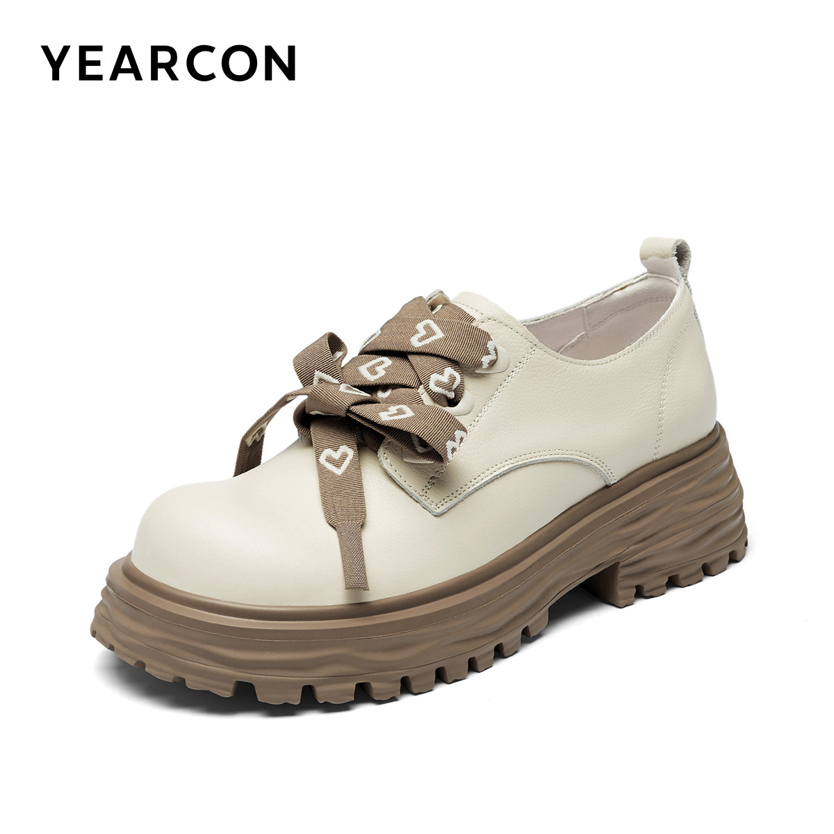 意尔康女鞋春秋季真皮英伦学院风百搭小皮鞋粗跟深口单鞋牛津鞋,淘宝优惠券,粉丝福利购,淘宝优惠卷