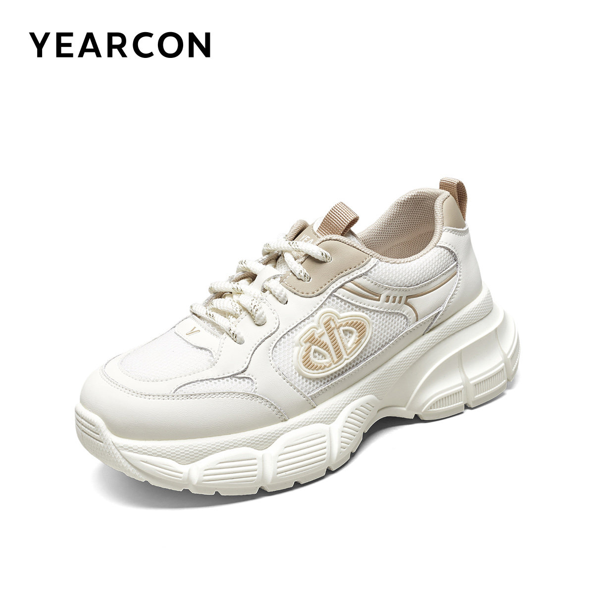 意尔康女鞋2025秋季新款松糕厚底老爹鞋软底运动休闲单鞋小个子,淘宝优惠券,粉丝福利购,淘宝优惠卷