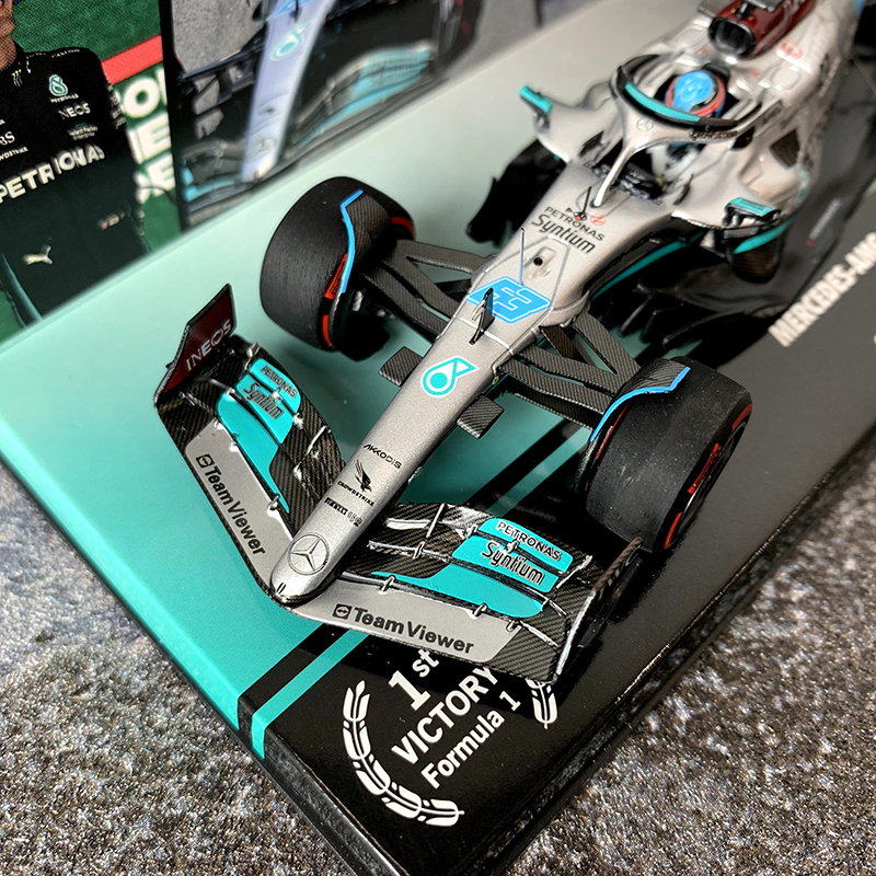 特价特注版1:43迷你切拉塞尔2022巴西站首胜奔驰AMG W13汽车模型 - 图2