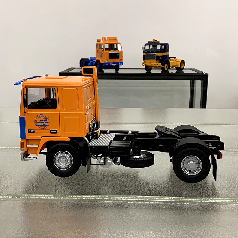 1:18 Road Kings沃尔沃Volvo F12 Deutrans 1977重卡拖头汽车模型-图0