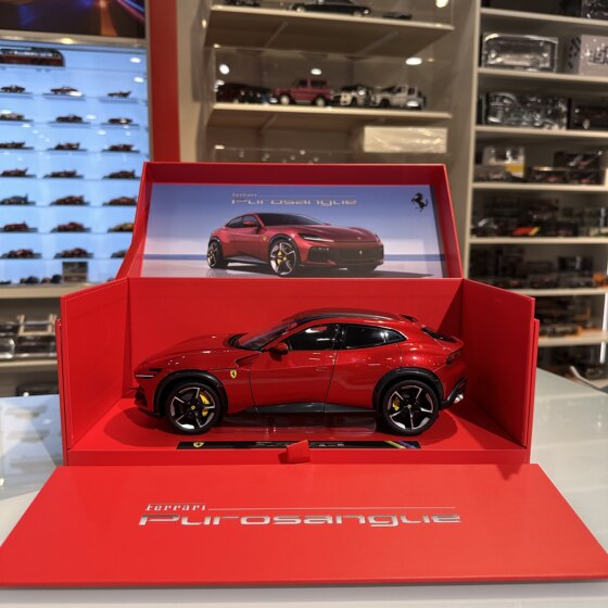 Spot 1 18 higher than the United States Ferrari Purosangue metallic red 2025 Taita limited alloy car model
