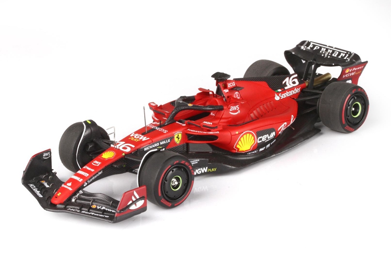 预1:43 BBR法拉利F1 SF23 2023巴林站勒克莱尔 / 赛恩斯汽车模型 - 图0