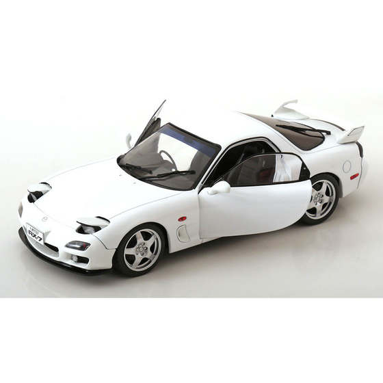 1 18 Solid Mazda RX-7 FD3RS 2001 car model collection ornaments alloy door flip light