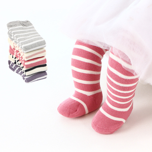 秋冬宝宝加棉加厚中长筒袜