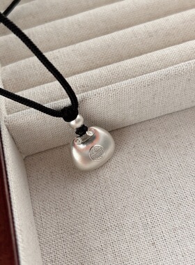 小胖福平安锁项链女新中式古风设计感小众百搭情侣吊坠简约颈链潮