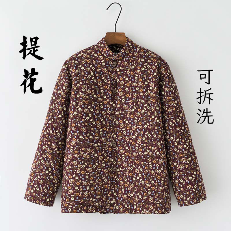 中老年妈妈装冬季加厚保暖棉衣外套奶奶宽松大码女士上衣棉花棉袄