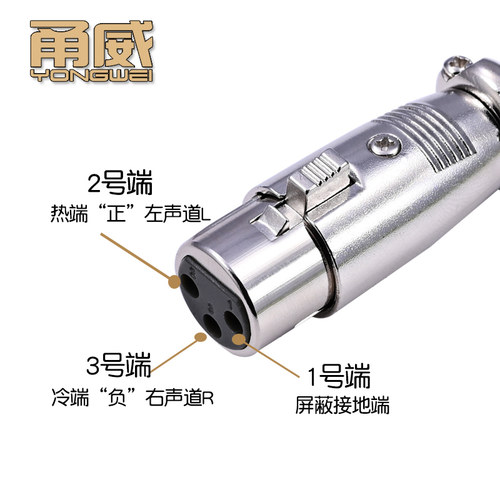 XLR-4 日式螺丝卡侬头 平衡插头 卡农公母调音台话筒麦克风音频头 - 图1