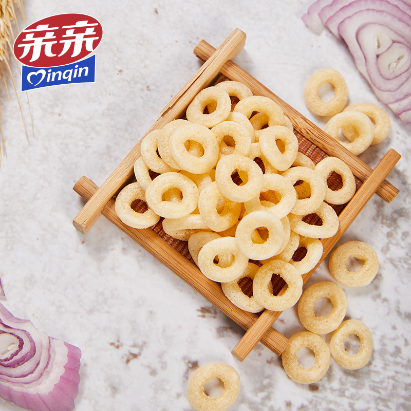 亲亲洋葱圈休闲追剧网红膨化办公室怀旧儿时儿童小零食品吃货大包 - 图1