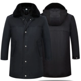 Расширенная холодная одежда для оболочки отражающая безопасность хлопковое пальто рабочее время работа с шерстяным воротником с капюшоном может быть отдельно охраняемой мужской зимой