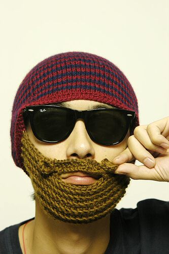 The Beard Man 手工 针织 胡须 胡子 毛线帽 可定制 儿童 宝宝 款 - 图1