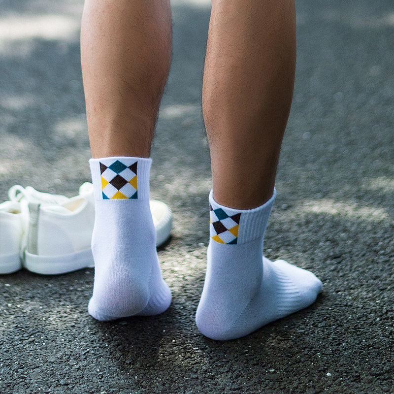 新品男士秋冬纯色中筒休闲加厚袜 zedeye短袜/打底袜/丝袜/美腿袜