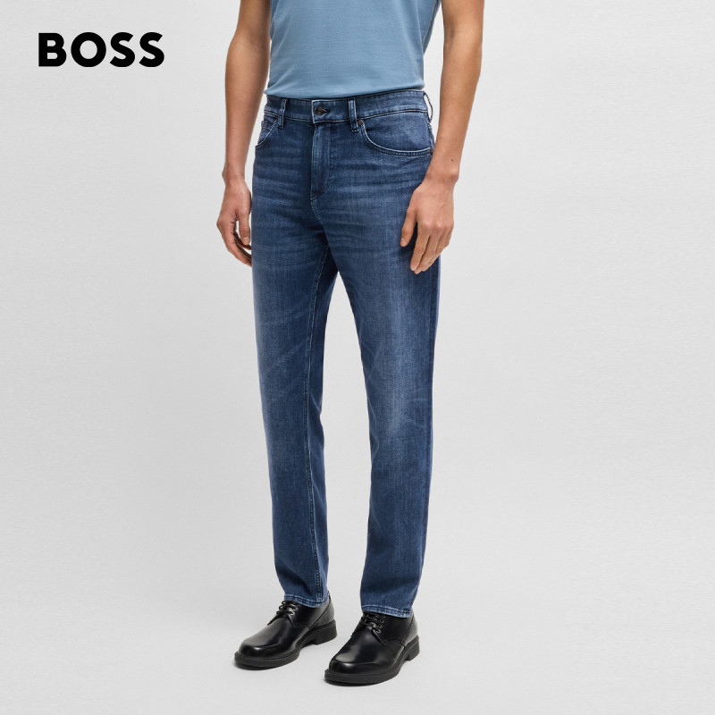 BOSS博斯 男士Maine 蓝色常规版型牛仔裤,淘宝优惠券,粉丝福利购,淘宝优惠卷